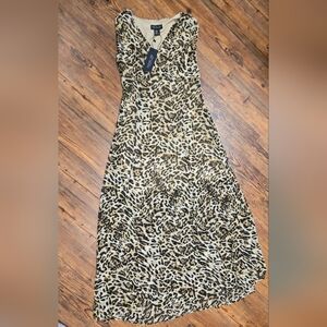 Rachel Zoe dress XS nwt leopard print lined! zipper flattering vacay datenight
